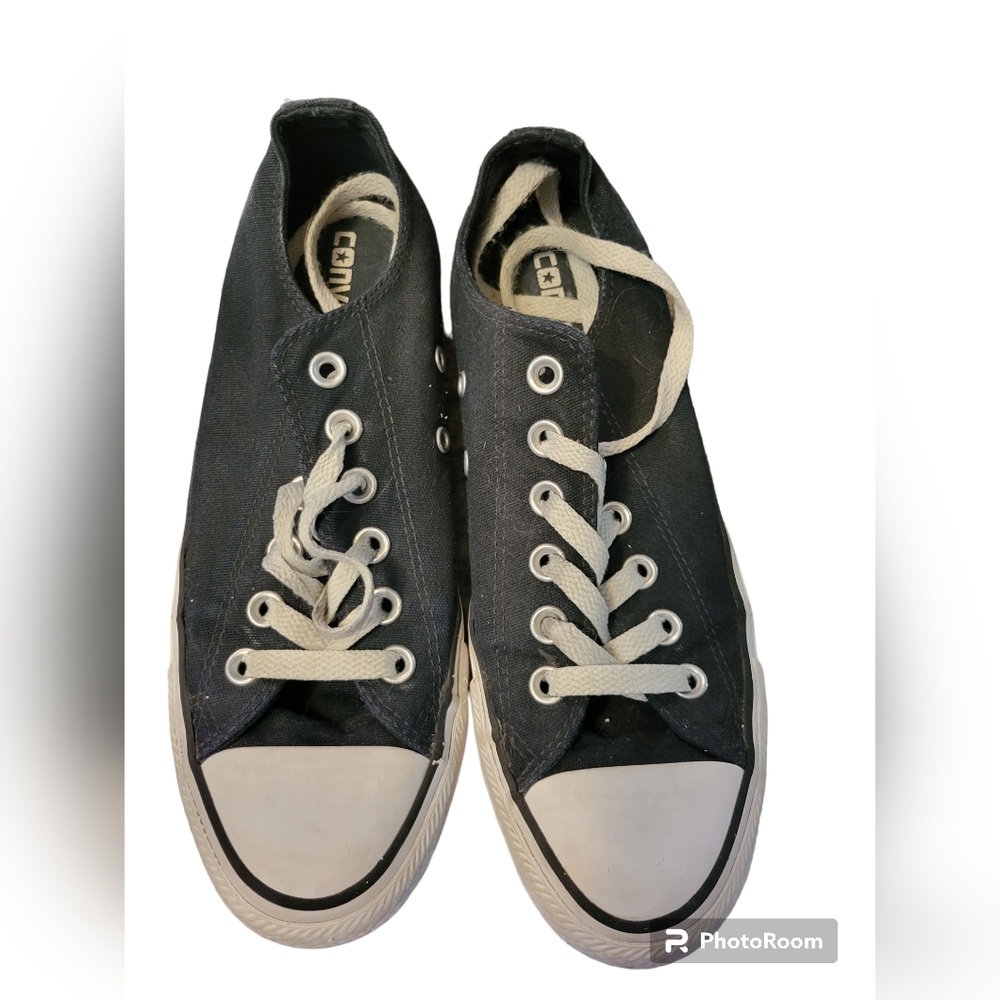 Converse Size 7 Black Double Tongue